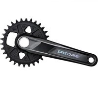 Shimano Fahrradkurbel SHIMANO Kurbelgarnitur DEORE FC-M6100 - 12-fach, 170 mm,...