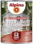 Alpina Holzschutzlasur Alpina Wetterschutzfarbe 2,5 L vintagegrau