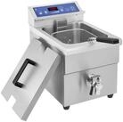 Royal Catering Fritteuse RCIF-10EB, 3500 W, 10 L Induktionsfritteuse mit Ablasshahn