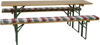 GO-DE Bankauflage GO-DE Bierbank-Auflage kariert 220 x 25 x 4 cm, OEKO-TEX&reg; Standard