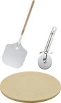R&Ouml;SLE Pizzastein Barbecue Pizza-Set, Schamottstein, 3-tlg., inkl....