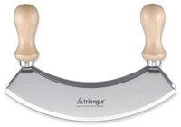 TRIANGLE Wiegemesser Wiegemesser zweischneidig 17,5 cm Holz farblos, Wiegemesser