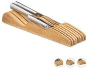 relaxdays Messerblock Bambus f&uuml;r Schublade, M
