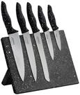 STONELINE Messer-Set Magnet Messerblock, best&uuml;ckt, 6-teilig, mit klappbarem...