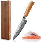 ZAYIKO Asiamesser Minami Damast Santoku K&uuml;chenmesser 17 cm Klinge...