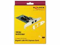 Delock PCI Express x1 Karte 2x RJ45 Gigabit LAN i82576 Computer-Adapter