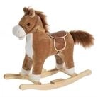 HOMCOM Schaukeltier Baby Pferd mit Tierger&auml;usche Spielzeug Haltegriffe, (1...