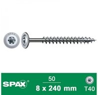 SPAX Spanplattenschraube SPAX Tellerkopf HI.Force Wirox 8 x 240 mm, 50 St/Box