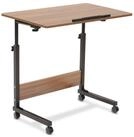 ELONEO Beistelltisch Holz & wei&szlig;, mit Rollen, 47,5x80cm, h&ouml;henverstellbar 65,5 bis