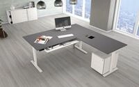 KERKMANN Schreibtisch Sitz-/Stehtisch Move 3 elektr. h&ouml;henverstellbar BxT 200x220cm