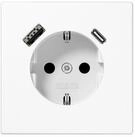 JUNG Steckdose Jung SCHUKO Steckdose mit USB Typ AC LS1520-15CAWW