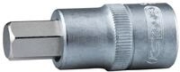 KS Tools Sechskant-Bit, 1" Stecknuss Innensechskant, kurz, 27 mm