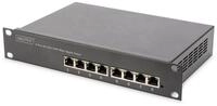 Digitus 8-Port Gigabit PoE Netzwerkswitch, 10 Zoll, L2 man Netzwerk-Switch
