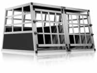 Cadoca Tiertransportbox, Aluminium Kofferraum verschließbar trapezförmig XL