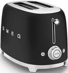 Smeg Toaster TSF01BLMEU, 2 kurze Schlitze, 950 W