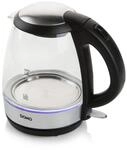 Domo Wasserkocher, 1.2 l, 2200 W, Glas LED Beleuchtung 360&deg; Edelstahlsockel,...