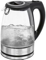CLATRONIC Wasserkocher WKS 3744 G, Wasserkocher Glas/Edelstahl, 1,7L