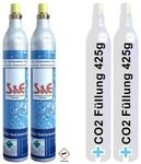 BlueCraft CO₂-Zylinder CO2-Kartusche Soda 425g f&uuml;r bis zu 120 Liter Sprudel