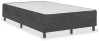 vidaXL Bett, Boxspringbett Dunkelgrau Stoff 120x200 cm