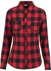 URBAN CLASSICS Langarmhemd Urban Classics Damen Ladies Turnup Checked Flanell...