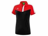 Erima Poloshirt Damen Squad Poloshirt rot|schwarz|weiß 40