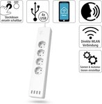 Hama Hama WLAN Steckdosenleiste 4-fach USB App Steuerung &Uuml;berlastschutz Smarte