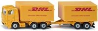 Siku Modellauto SIKU 1694 - LKW mit Anh&auml;nger DHL, Modellauto, Auto