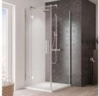 BREUER Duschwand Avanta Seitenwand f&uuml;r Dreht&uuml;r + Festteil alu chromeffekt...