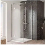 BREUER Duschwand Avanta Seitenwand f&uuml;r Dreht&uuml;r + Festteil alu chromeffekt...