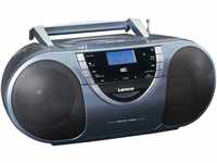 Lenco SCD-6800GY Portables DAB+/FM-Radio, CD-MP3, Kassette, USB Digitalradio...