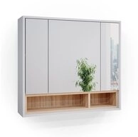 Vicco Badezimmerspiegelschrank Beatrice, Wei&szlig;/Sonoma, 80 x 72 cm (1-St)