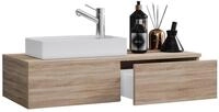 VCM Badm&ouml;bel-Set 2tlg-Gudas 19x85x35cm, (Komplett-Set, 2-St., 1x Unterschrank...