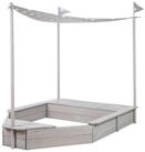 roba&reg; Sandkasten Boot, Kinder-Sandkiste aus wetterfestem Massivholz, inkl.