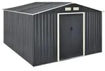 en.casa Gartenhaus, BxT: 277x319 cm, Gartenschuppen 277x319x192cm Stahlblech mit