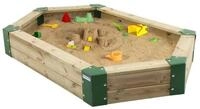 H&ouml;rby Bruk Sandkasten H&ouml;rby Bruk Sandkasten 6-eckig Holzsandkasten ohne Abdeckung,
