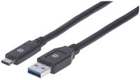 MANHATTAN Manhattan USB-Kabel USB 3.2 Gen1 USB-A Stecker, USB-C&reg; Stecker 3.00 m