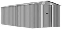vidaXL Gartenhaus Ger&auml;tehaus 257x489x181 cm Metall Grau