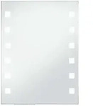 vidaXL Spiegel Badezimmer-Wandspiegel mit LEDs 60x80 cm (1-St) silberfarben