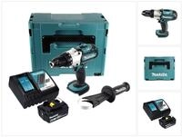 Makita S&auml;ulenbohrmaschine DDF 451 RG1J Akku Bohrschrauber 18 V 80 Nm + 1x Akku 6,0