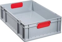 Allit Aufbewahrungsbox, EuroBox 617 Gr&ouml;&szlig;e 600 x 400 x 170 mm Griffegeschlossen grau