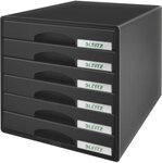 LEITZ Organizer Schubladenbox Plus 6 Schubladen Polystyrol schwarz