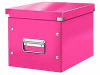 LEITZ Aufbewahrungsbox 1 Aufbewahrungsbox CLICK & STORE WOW CUBE mittel pink