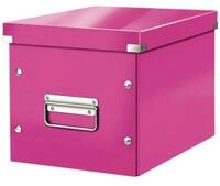 LEITZ Aufbewahrungsbox 1 Aufbewahrungsbox CLICK & STORE WOW CUBE mittel pink