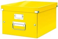LEITZ Aufbewahrungsbox Ablagebox Click & Store Wow A4 Graukarton gelb