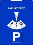 Kaiser24 Parkscheibe Papp-Parkscheibe aus Karton, StVO-konform, Blau, 11 x 15 cm