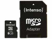 Intenso microSDHC Class 4 + SD-Adapter Speicherkarte (8 GB, Class 4)