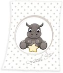 Wohndecke Fynn Nashorn, Herding, mit Motiv, Kuscheldecke