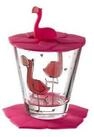 LEONARDO Kinderbecher Kindertrinkset BAMBINI 3-tlg. Flamingo, Glas
