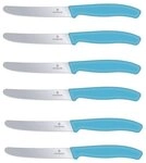Victorinox Tafelmesser 6 St&uuml;ck Tafelmesser Swiss Classic Karibikblau