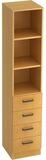 HAMMERBACHER Regal Regal 5 OH 40,6x42x200,4cm 4 Sch&uuml;be Sockelblende Griff SG